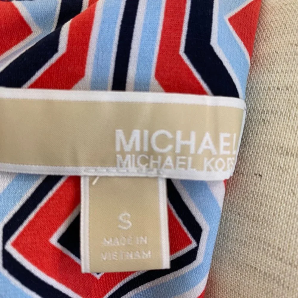 MICHAEL KORS geometric sleeveless dress. Sz S EUC